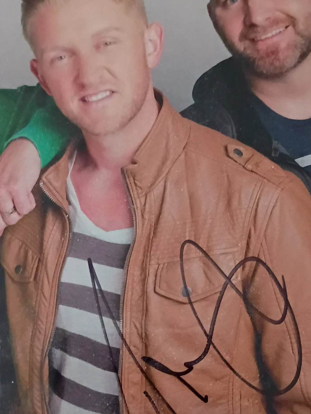 Source Unknown Signed Band Poster in Green and Brown